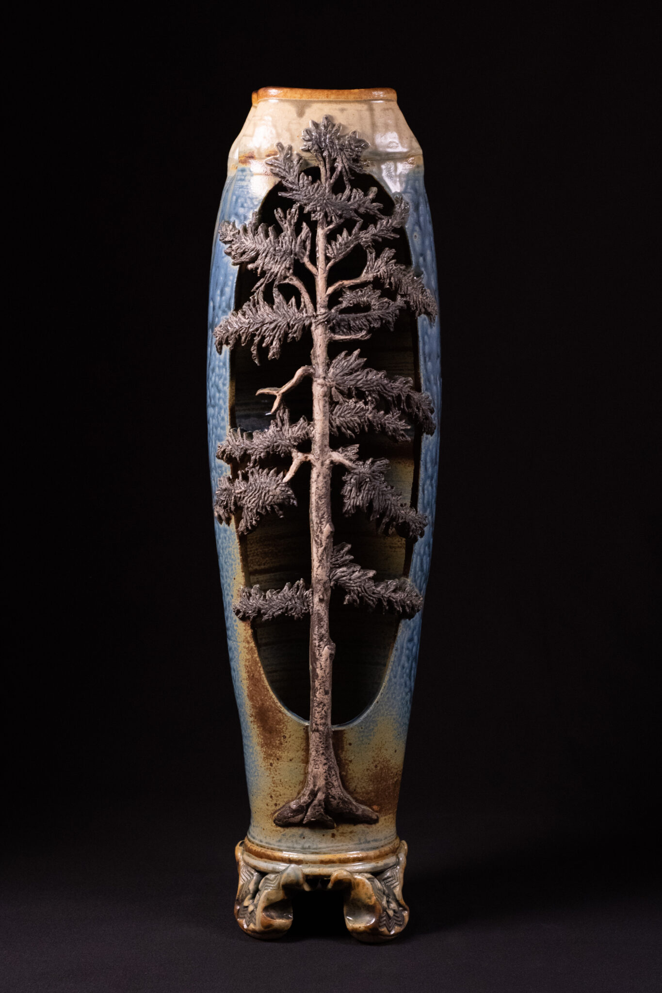 Pine Tree Vase Different Drummer Pottery